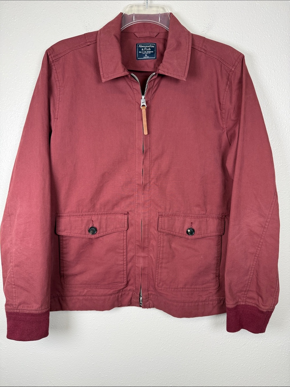 Abercrombie Fitch Men XL Utility Field Jacket 2 Way Talon Zip Workwear Heritage